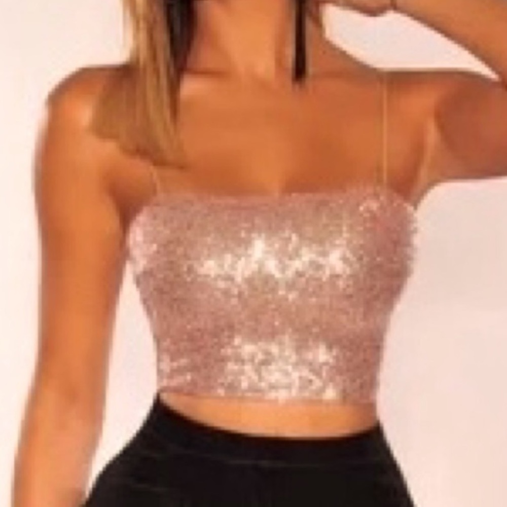 Glitter cropped top